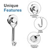 URSMART 14pcs Magnetic Hooks,Magnet Hooks Strong Magnetic Hooks Silver Swivel