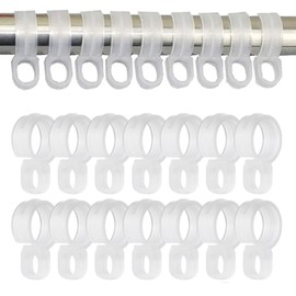 aninako 50 Pcs Hanger Stopper with Hanging Rod, Stainless Steel, Hangers Blown Proof, Laundry, Windproof, Outdoor, Veranda, Indoor, Strong Wind, Rain, Durable, Easy Installation, Hanger Catch