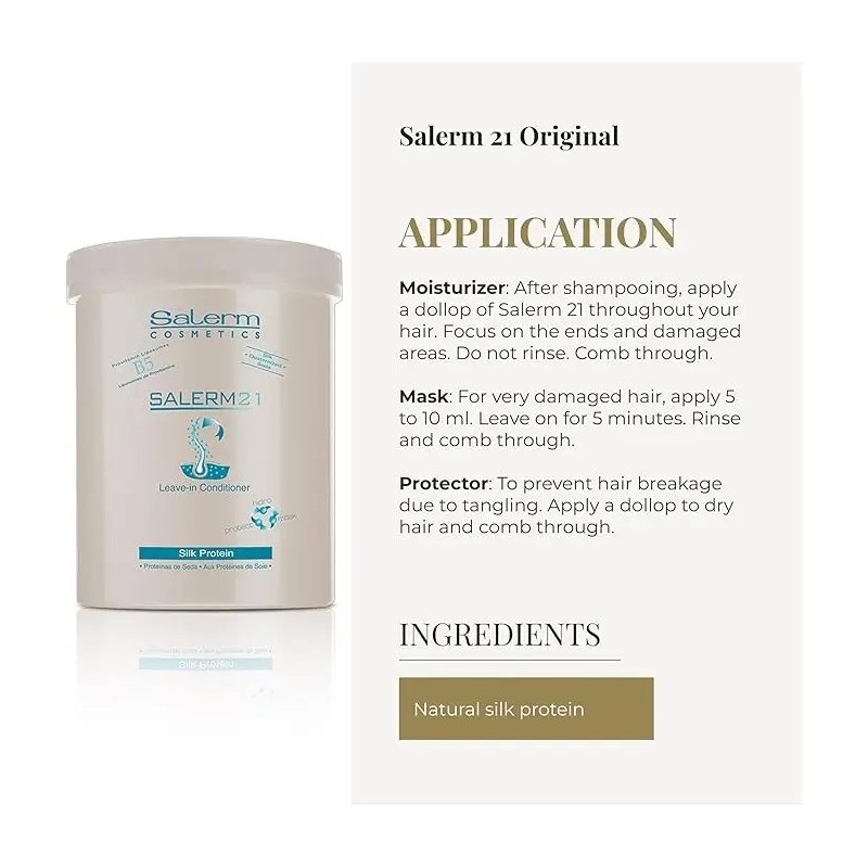 Acondicionador Para Cabello Dañado Y Procesado Salerm 1 L