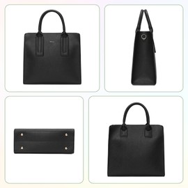 Keyli Tote Bag for Women Fashion lightweight Crossbody Everyday Purse Vegan leather Handbags Satchel for Working, Travel and Shopping Black