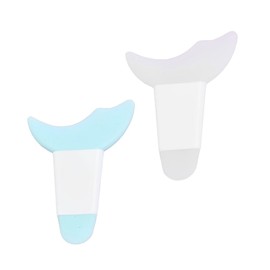 ISHR Mascara Guard Set of 2 Eyeliner Brush Eye Makeup Aid Multi-functional Eye Makeup Assist Eye Makeup Tool Auxiliary Pad Eyelash Perm Self Kit (White + Blue)
