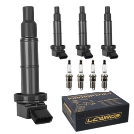 Set of 4 Ignition Coil Pack and Spark Plugs for Toyota Camry Highlander RAV4 Matrix Solara Corolla Scion TC xB 2002 2003 2004 2005 2006 2007 2008 2009 2.4 L4# UF333 C1330