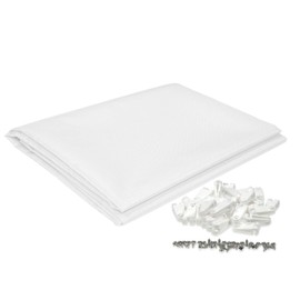 sunprotect 12504 Awning for Rope Tension Awning, 2.7 x 1.4 m, Includes Running Hooks, Sun Protection for Pergola, Conservatory, Patio, White, 21-Piece (1 Set)