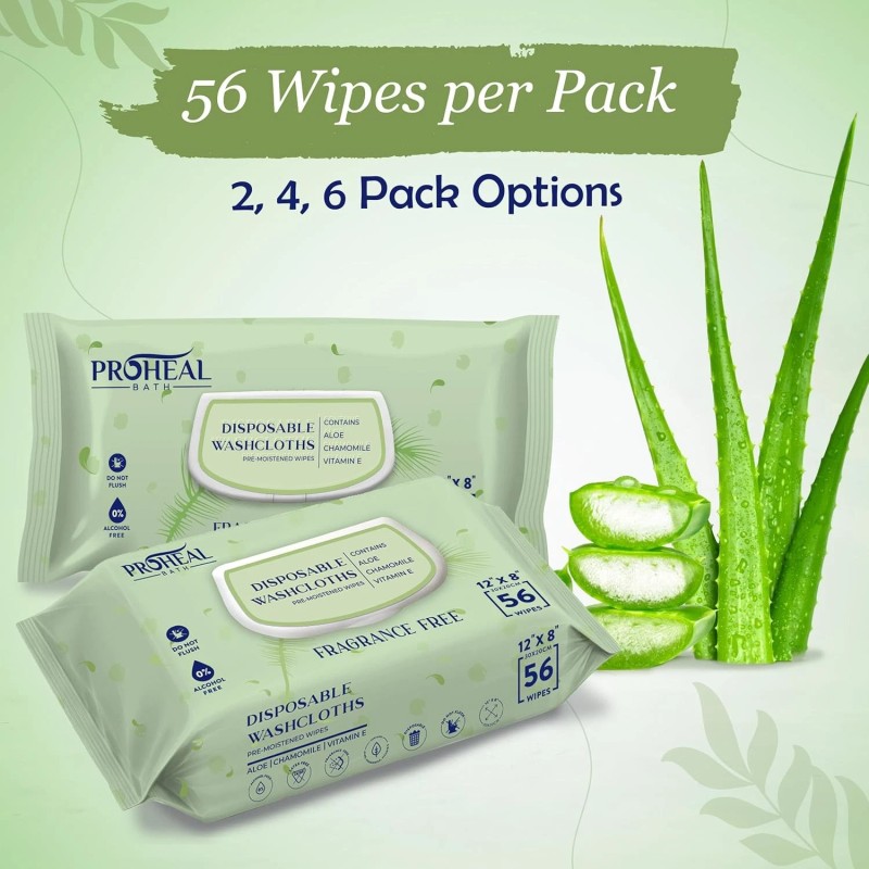 ProHeal X Large Wet Wipes for Adults - 2 Packs
