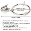 25 Pack Curtain Ring wiht Clips, Metal Decorative Drapery Window