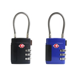 TSA-zugelassenes Zahlenschloss mit Kabel – langlebige und vielseitige Sicherheit für Koffer, Rucksäcke, Fitnessstudio-Schließfächer, Rucksack, kleines Vorhängeschloss für Reiseutensilien