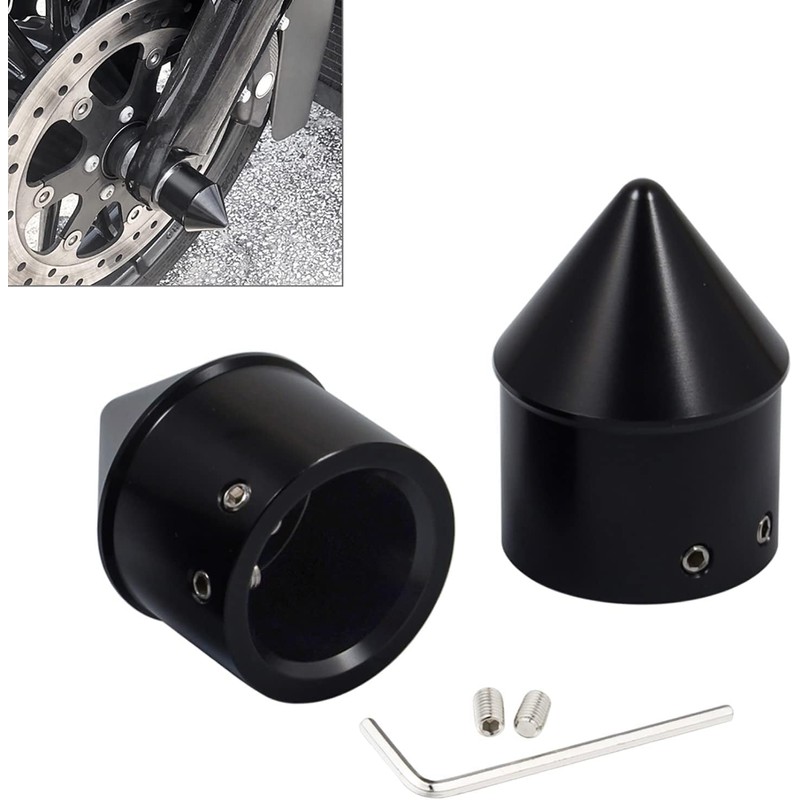 Front Axle Caps, PSLER Motorcycle Front Axle Nut Cover Cap