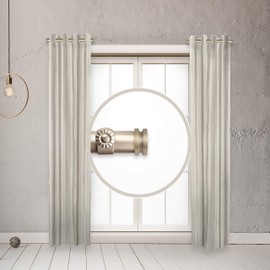 RUDI 1" Faco Side Curtain Rod, 12-20 inch (Set of 2), Light Gold