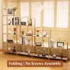 Crofy Crofy No Assembly Folding Bookshelf for Living Room, 3