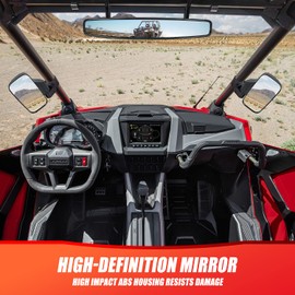 RANSOTO UTV Side Rear View Mirror and Center Mirror For 1.75" Roll Bar Compatible with Polaris RZR 900 1000 Turbo PRO XP, Honda Pioneer 1000, Yamaha Rhino, Kawasaki Teryx, Can-AM Maverick