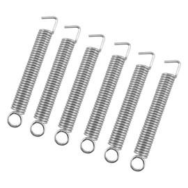 MARRTEUM 6 Pcs Electric Guitar Tremolo Bridge Springs, Noiseless Metal Guitar Bridge Instruments Accessories Replacement Parts for FR Fender Strat ST Stratocaster (Silver)