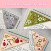 Hand Embroidered Corner Bookmark Set, 2 Pack, Felt Triangle Design