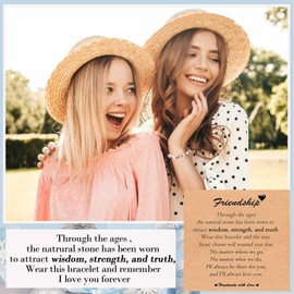 TEVOP Friendship Gifts For Women, Best Friend Bracelet Jewellery for Friends on Birthday Christmas