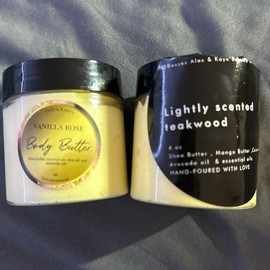 Vanilla Rose Body Butter/ Teakwood Body Butter - Scent_sales: Vanilla Rose, Volume: 50g