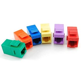 CablesOnline, 6-Pack CAT6 Female/Female RJ45 Ethernet Multi-Colored Keystone Jack Coupler, WP-C02MC-6