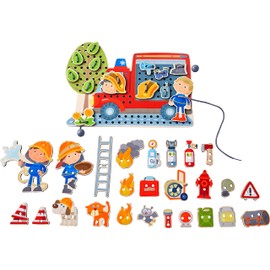 HABA Fire Engine Rescue Themed Threading Game