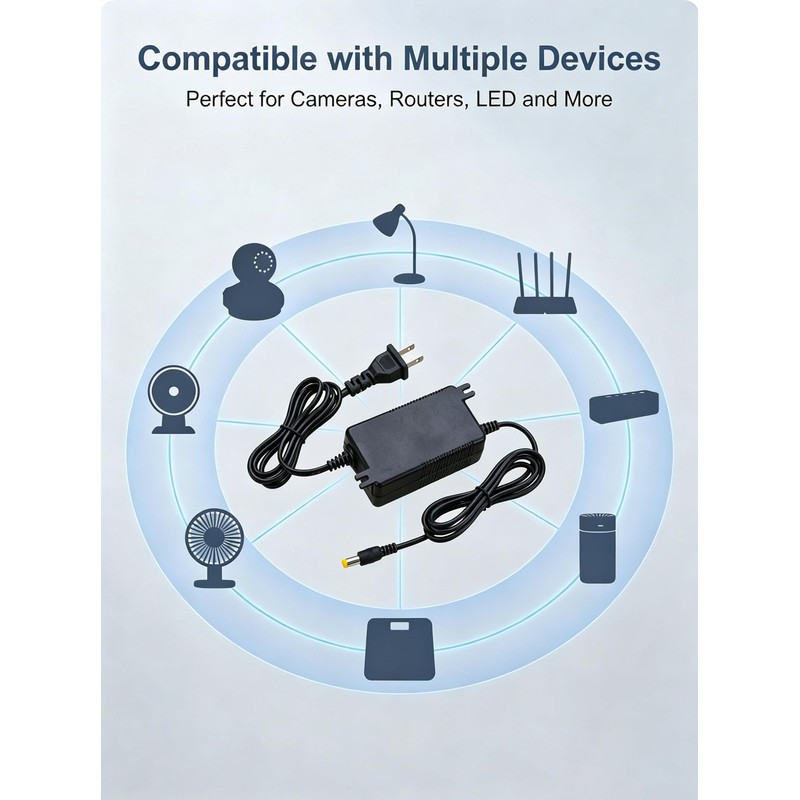 12V 1A Power Supply AC Adapter 100-240v 50/60hz DC 12V
