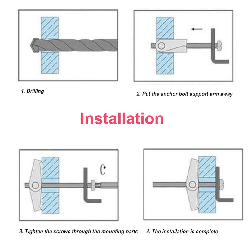 cSeao 22 Pieces Heavy Duty Drywall Ceiling TV Anchors Toggle