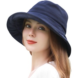 (Supervised by an Active Dermatologist) 100% UV Protection, Elegant Hat, Sun Protection, Sun Protection, Hat, Women's, UV Ray Hat, classic navy