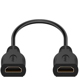 Anbear 4K HDMI Extension Cable 1 FT Female to Female, Gold Plated High Speed HDMI2.0 Extender Double Female HDMI Connector Support 4K@60 HZ,3D