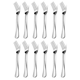 12-Pieces Salad Forks, HaWare Stainless Steel 6.7 Inches Small Dessert Forks, Classic Elegant Design, Mirror Polished, Dishwasher Safe