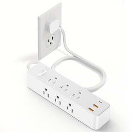 Romatico Power Strip Surge Protector, 12-in-1 Power Bar with Multiple Outlets, 9 Outlet 3 USB Ports, Flat Plug Power Strip Surge Protector