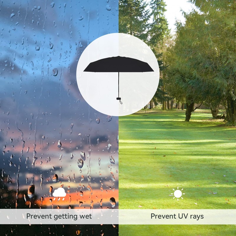 OHHXGK Mini Umbrella, Small UV Folding, Protection from Wind and