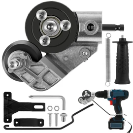Electric Drill Plate Cutter Wear Resistant Metal Sheet Cutter Precise Fast Cutting Plate Punch Shears Drill Attachment for Aluminium Steel Iron Copper Plate Cutting(new pattern)