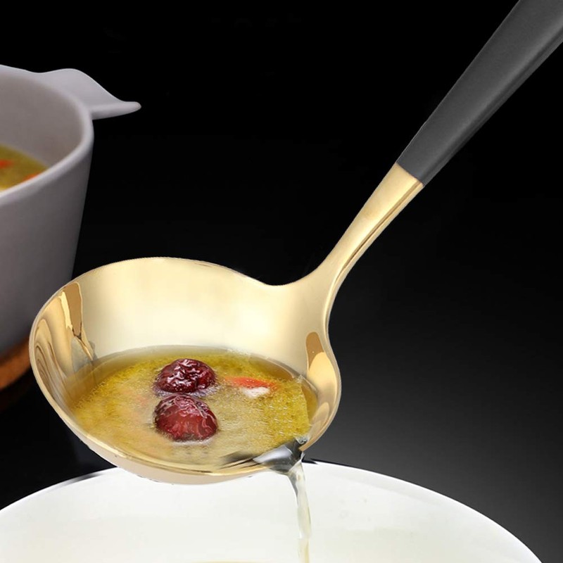 Cucharas profundas, cuchara de sopa de acero inoxidable 304 Cuchara