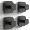 4 Pack Stainless Steel Suction Cup Hooks for Shower, Removable