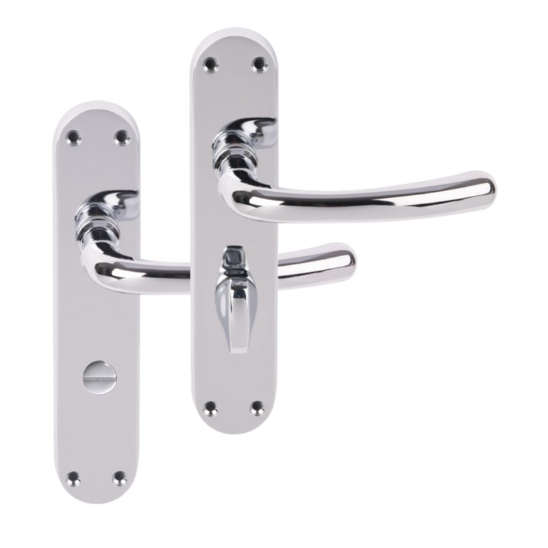 HANDLEZONE® 1 Pair of Avis Polished Chrome Bathroom WC Toilet