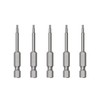 FOCMKEAS 5PCS T9 Magnetic Tamper Proof Torx Screwdriver Bits, 1/4