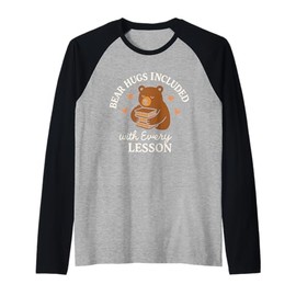 Homeschool Mom Mama Bear Homeschooling Gift Teacher Mom Raglan Baseball Tee