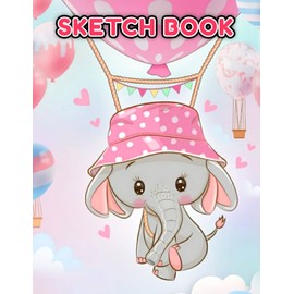Cute Elephant Sketch Book: Ggrey Mammal Sketchbook to Drawing, Painting, Dooding | For Birthday Gifts | White Elephant Gifts | Gag Gifts