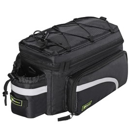 ROCKBROS Bike Trunk Bag Bike Rear Rack Bag Bike Cargo Rack Bag 13L-25L Carrier Bag Commute Bag Black