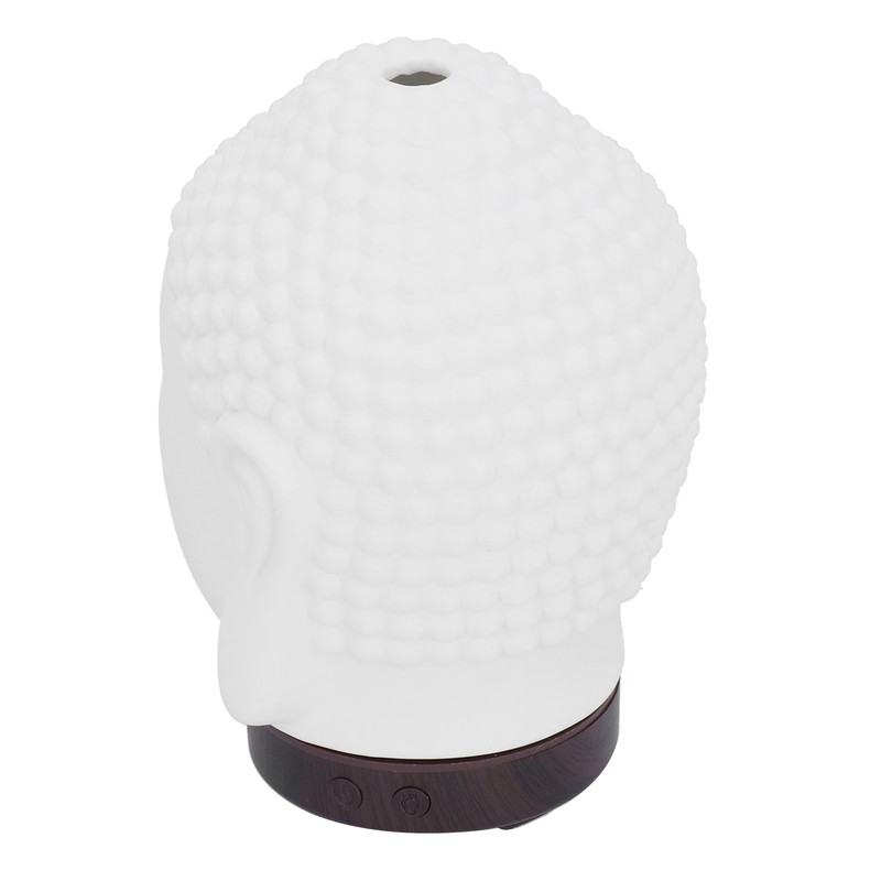 100‑200ml Ceramic Humidifier Buddha Shaped Aroma Diffuser with Night Light