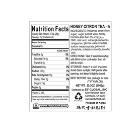 DAMTUH Honey Citron Tea A, Citron Tea with Honey, 1 Bottle 35.27 Oz (1kg)