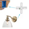 ECUDIS 4" Cross-Shaped Universal Light Fixture Crossbar, Lighting Crossbar with