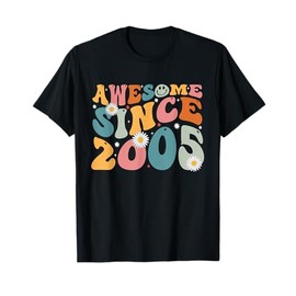 Awesome Since 2005 20th Birthday Retro Gifts Born In 2005 T-Shirt