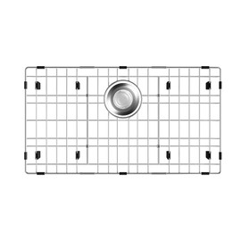 jkxoo 26-1/8’’ x 14-1/8’’ Sink Protectors for Kitchen Sink, Stainless Steel Kitchen Sink Protector, Sink Grate for Bottom of Kitchen Sink with Rear Drain, Sink Grid for Single Bowl Kitchen Sink