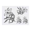 4 x 'White Lily Flower' Temporary Tattoos - Water Resistant,