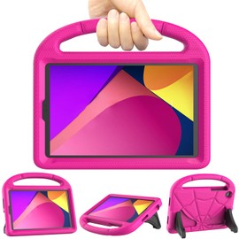 TCL Tab 8 LE Case for Kids(Model: 9137W, 2023 Released), Lainergie Lightweight Shockproof Kids Friendly Cover with Handle Kickstand for TCL Tab 8 LE Model: 9137W/ TCL Tab 8 WiFi Model: 9132X - Pink