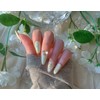 Yellow twinkle butterfly handmade nail tip✨ - Stiletto / 옐로우