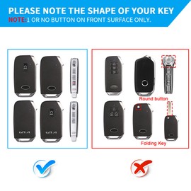 QBUC for Kia Key Fob Cover with Keychain,Car Key Case Shell Protection Fit for Kia K5 Forte Sportage Soul Seltos Telluride