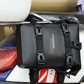 Motorcycle Frame Crash Bar Bag Waterproof Bag, 4L Motor Saddle Pannier Bag, Bumper Repair Tool Placement Bag, Multiple Mounting Positions, Touring, Commuting to School Black