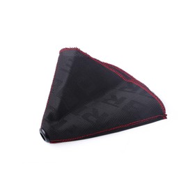 Durable Canvas Gear Shift Boot Lever Knob Cover Racing Shift Knob Collars for Universal Car-Black