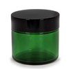 Vivaplex, 12, Green, 2 oz, Round Glass Jars, with Inner