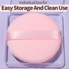 Teenitor 2Pcs Pink Powder Puff, 4.13Inch Powder Puff Body Powder
