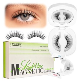 Lashview Soft Magnetic Eyelash Kit with All-in-One Applicator Reusable No Glue Needed Perfect for Sensitive skin Makeup Lash Extensions - Specification: Style 5(Flufforest)