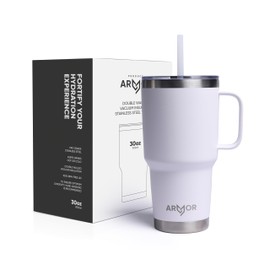Product Armor 30oz Stainless Steel Tumbler with Handle (Ice White)